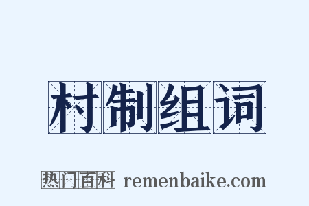 村制组词是什么意思的图片